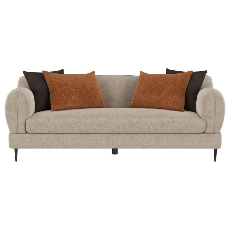 Jade - Chenille Upholstered Modern Track Arm Sofa - JaxCo Furniture