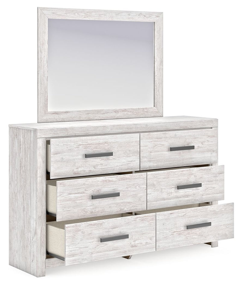 Cayboni - Whitewash - Dresser And Mirror - JaxCo Furniture
