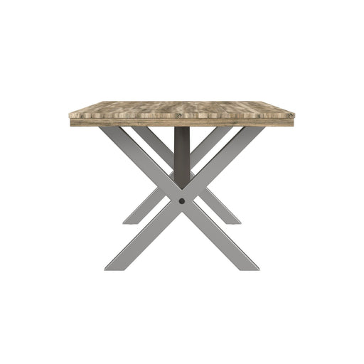 Callista - Rectangular Table - Beach/Natual Metal - JaxCo Furniture