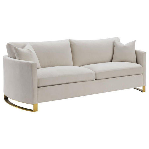 Corliss - Upholstered Arched Arm Sofa - Beige - JaxCo Furniture