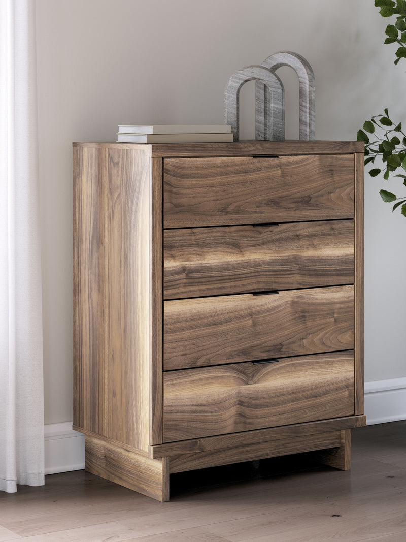 Chirason - Brown - Four Drawer Chest - JaxCo Furniture