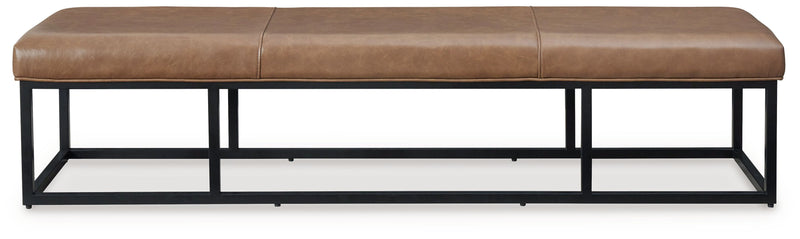 Joston - Caramel - Accent Bench - JaxCo Furniture