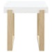 Pala - Rectangular End Table - White High Gloss And Natural - JaxCo Furniture