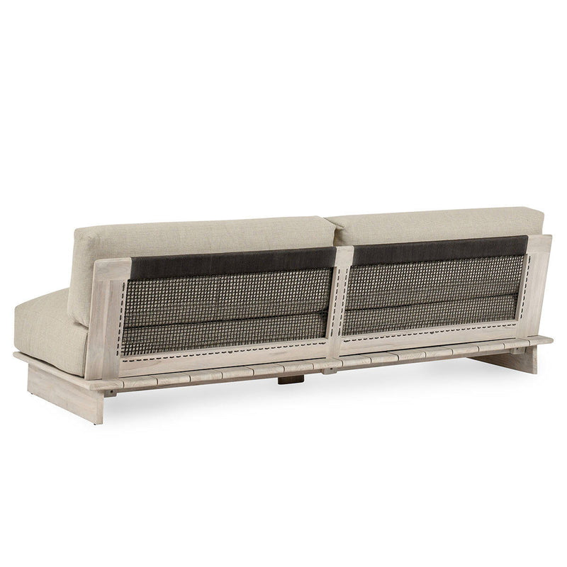 Livia - Teak Outdoor Sofa - Taupe - JaxCo Furniture