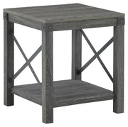 Freedan - Grayish Brown - Square End Table - JaxCo Furniture