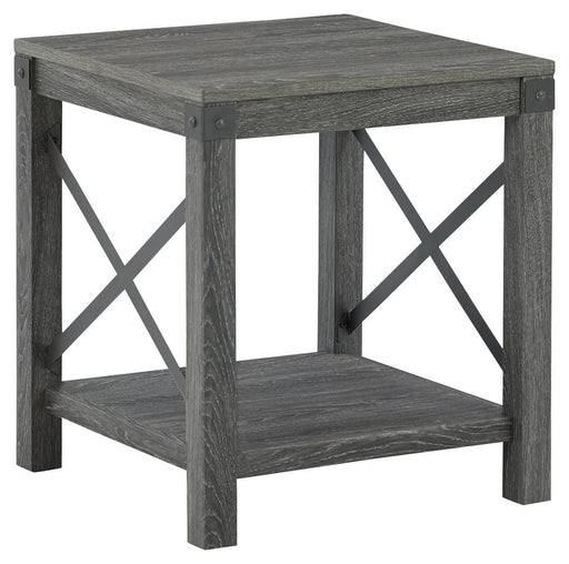 Freedan - Grayish Brown - Square End Table - JaxCo Furniture