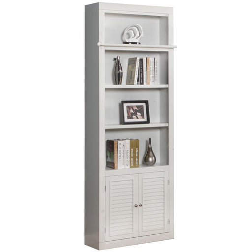 Boca - 5 Piece L Shape Corner Bookcase Wall - Cottage White - JaxCo Furniture