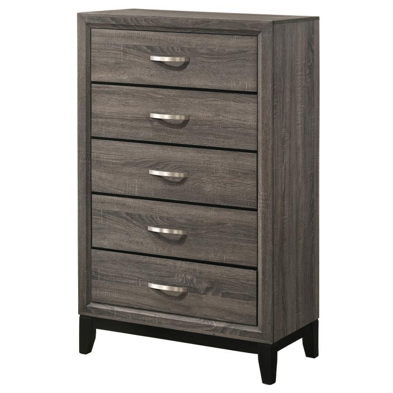 Watson - 5-Drawer Bedroom Chest - Gray Oak - JaxCo Furniture
