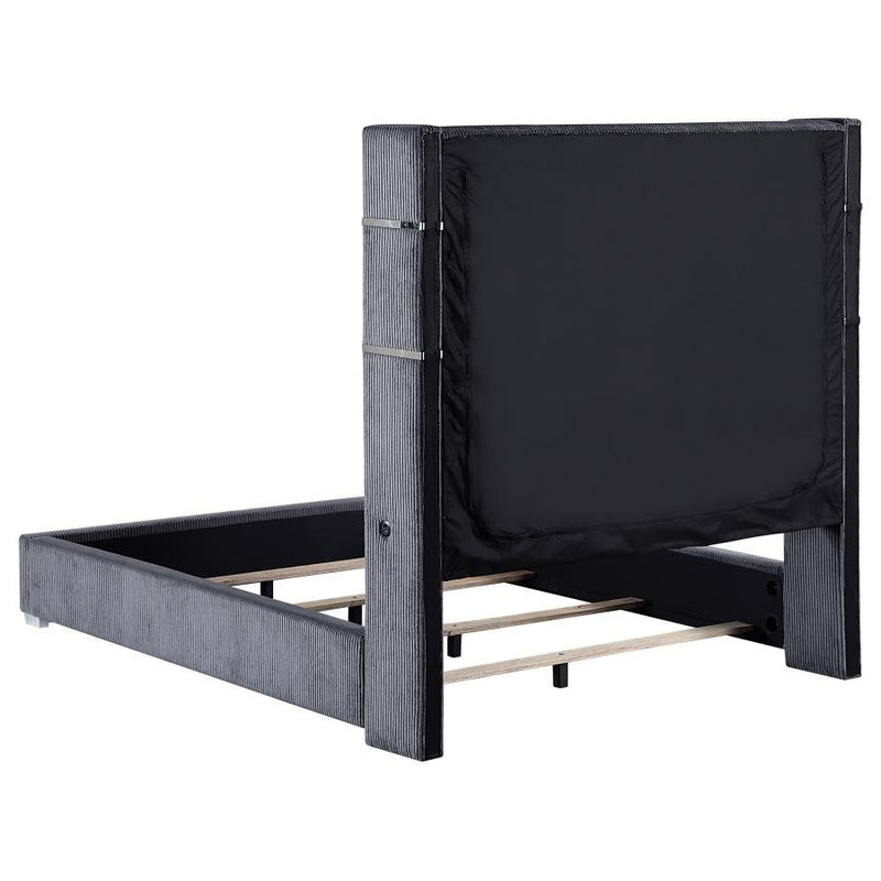 Tisdall - Upholstered Fireplace Bed - JaxCo Furniture