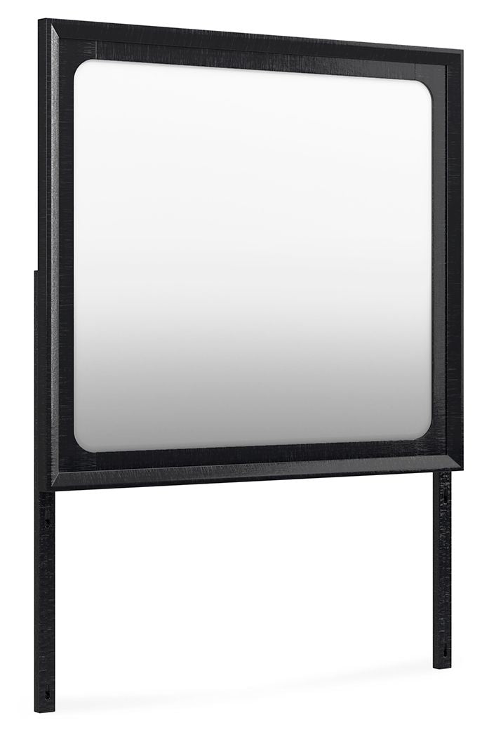 Londer - Black - Bedroom Mirror - JaxCo Furniture