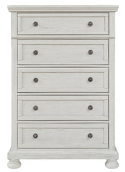 Robbinsdale - Antique White - Five Drawer Chest - JaxCo Furniture