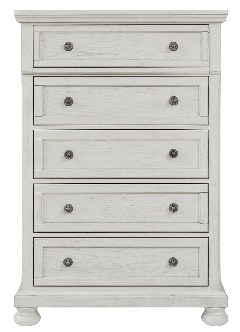 Robbinsdale - Antique White - Five Drawer Chest - JaxCo Furniture
