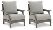 Visola - Gray - Lounge Chair w/Cushion (Set of 2) - JaxCo Furniture