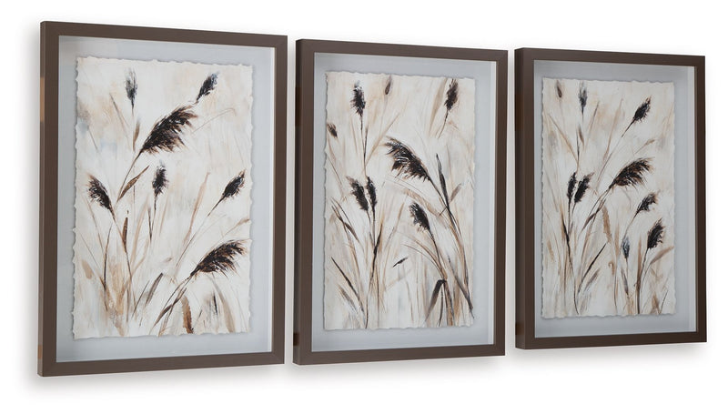 Honslow - Brown / Black / White - Wall Art Set (Set of 3) - JaxCo Furniture