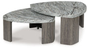 Surmour - Gray / Brown - Stacked Cocktail Table - JaxCo Furniture