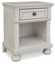 Robbinsdale - Antique White - One Drawer Night Stand - JaxCo Furniture