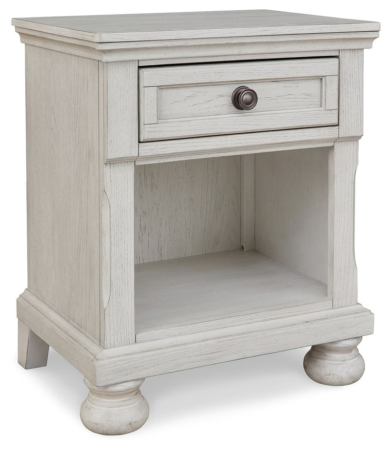 Robbinsdale - Antique White - One Drawer Night Stand - JaxCo Furniture