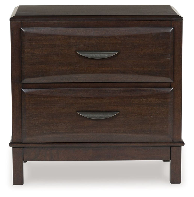Vanmore - Dark Brown - Two Drawer Night Stand - JaxCo Furniture