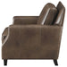 Leaton - Upholstered Recessed Arm Accent Chair - Brown Sugar - JaxCo Furniture