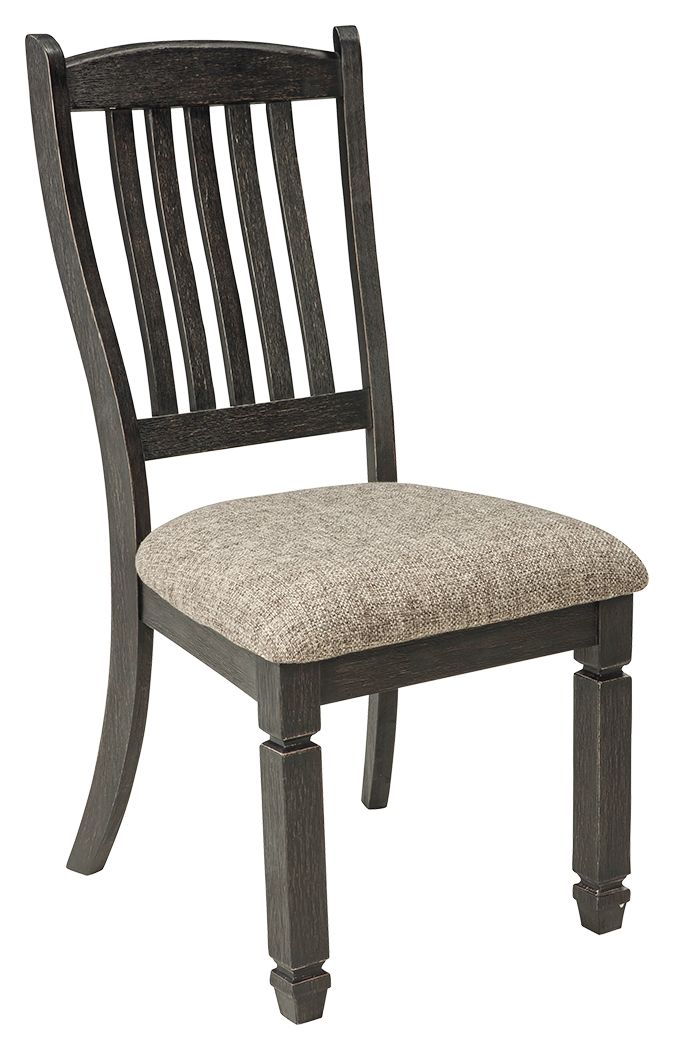 Tyler - Black / Grayish Brown - Dining UPH Side Chair (Set of 2) - Slatback - JaxCo Furniture