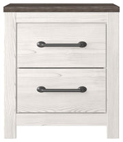 Gerridan - White / Gray - Two Drawer Night Stand - JaxCo Furniture