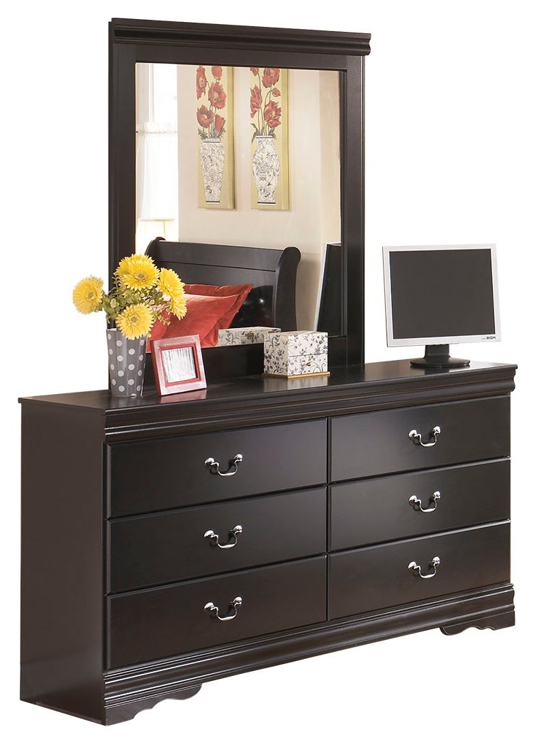 Huey Vineyard - Black - Dresser, Mirror - JaxCo Furniture