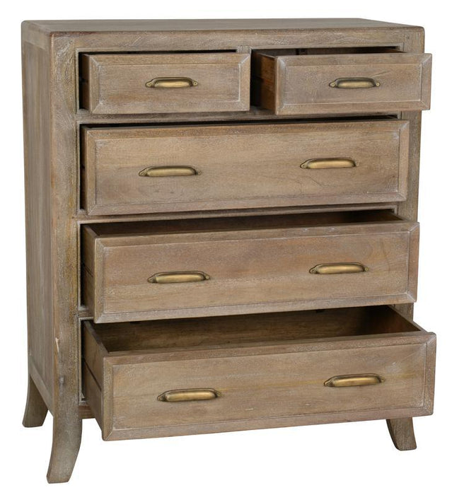 Francesca - 5 Drawer Dresser - Vintage Taupe - JaxCo Furniture