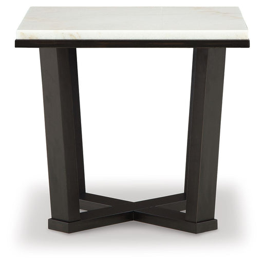 Fostead - White / Espresso - Square End Table - JaxCo Furniture