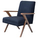 Cheryl - Upholstered Wood Arm Accent Chair - Dark Blue - JaxCo Furniture