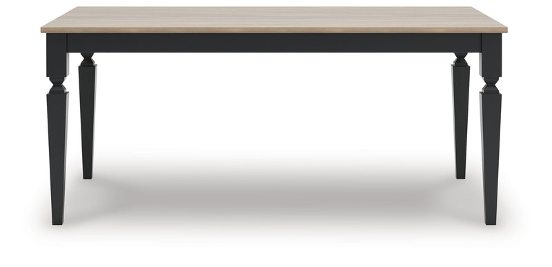 Brenkerton - Grayish Brown / Black - Rectangular Dining Room Table - JaxCo Furniture