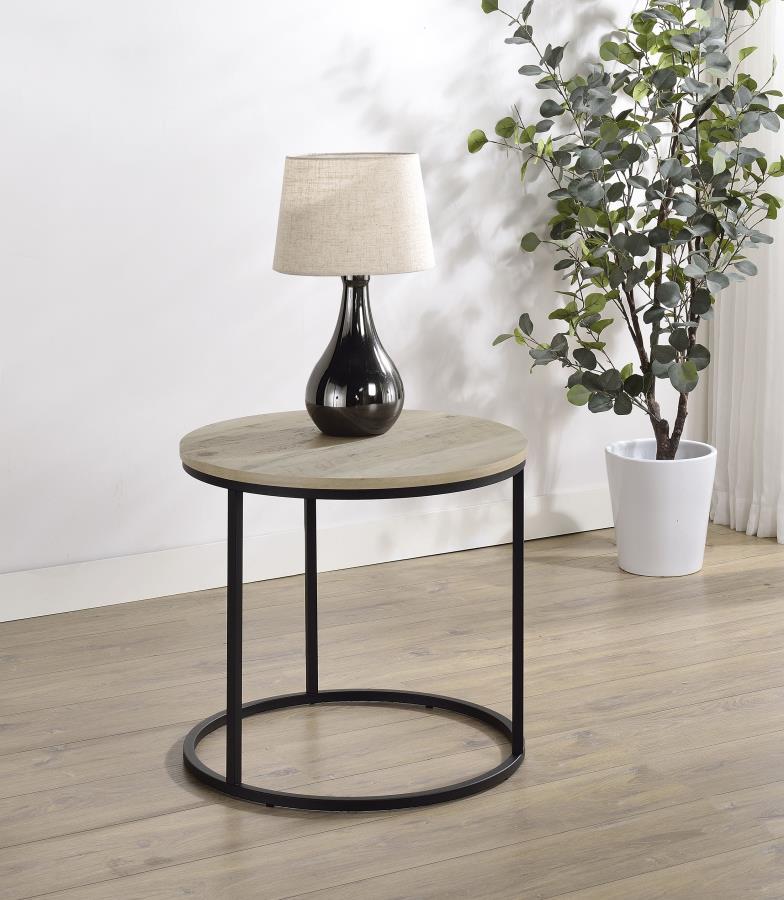 Lainey - Round Faux Marble Side End Table - JaxCo Furniture