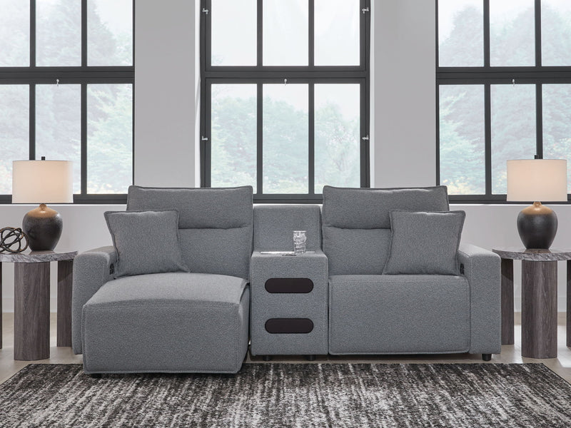 ModMax II - Salt And Pepper - Reclining Sectional - JaxCo Furniture