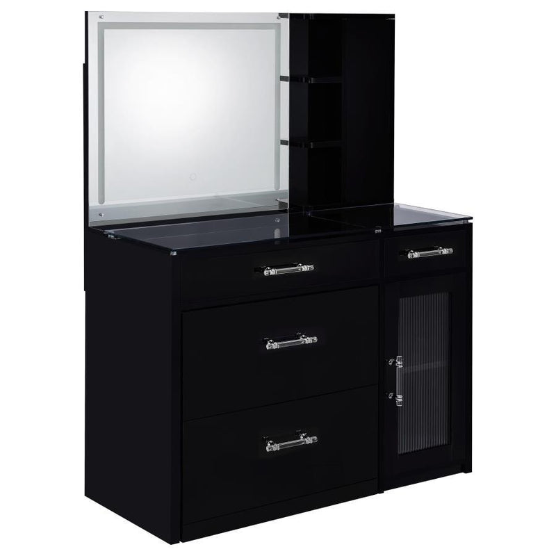 Flora - 2-Drawer Vanity Set With LED Mirror - JaxCo Furniture