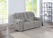 Gilson - Chenille Upholstered Reclining Loveseat - Gray - JaxCo Furniture