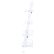 Amaturo - 4-Shelf Acrylic Ladder Bookshelf - Clear - JaxCo Furniture