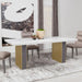 Carla - Cultured Carrara Marble Top Dining Table - White - JaxCo Furniture