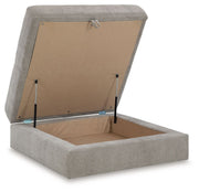 Aslan Court - Pebble - Ottoman With Storage - JaxCo Furniture
