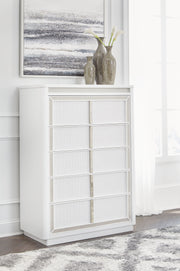 Chalanna - White - Five Drawer Chest - JaxCo Furniture