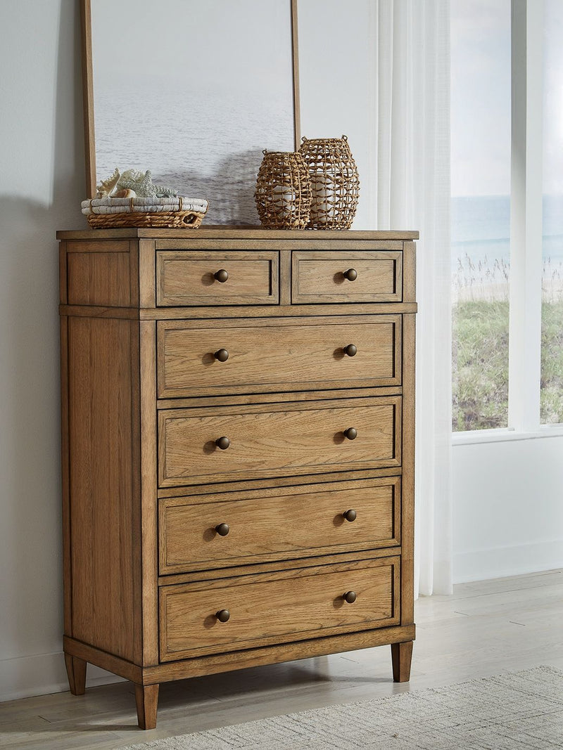 Sharlance - Brown - Six Drawer Chest - JaxCo Furniture
