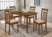 Robles - 5 Piece Rectangular Dining Table Set - Chestnut - JaxCo Furniture