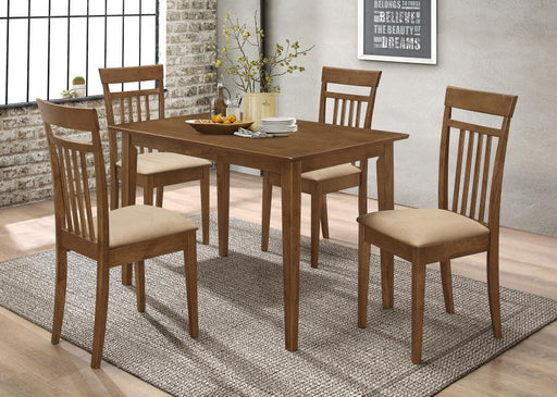 Robles - 5 Piece Rectangular Dining Table Set - Chestnut - JaxCo Furniture