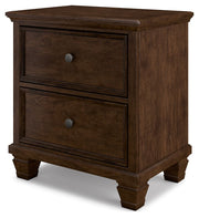 Danabrin - Brown - Two Drawer Nightstand - JaxCo Furniture