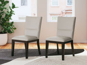 Glinari - Taupe / Black - Dining Upholstered Side Chair (Set of 2) - JaxCo Furniture