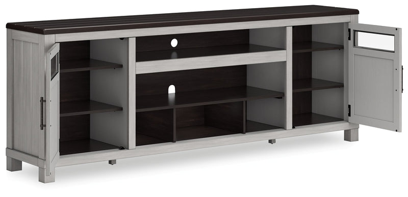 Darborn - Gray / Brown - XL TV Stand W/Fireplace Option - JaxCo Furniture