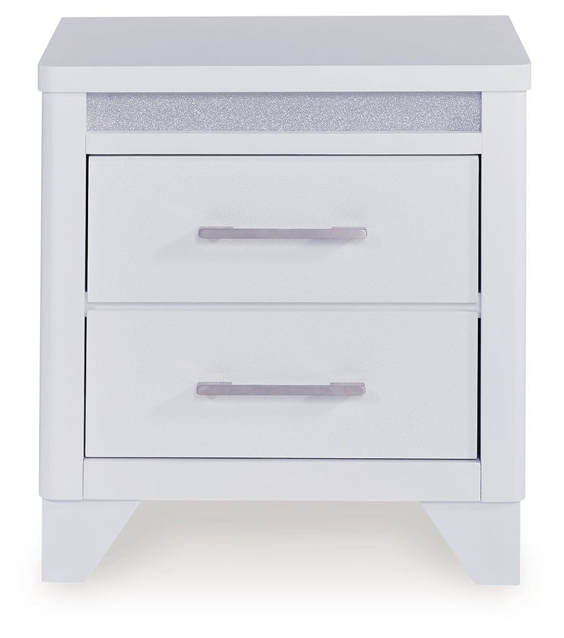 Jarlee - White - Two Drawer Night Stand - JaxCo Furniture