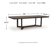 Dilenno - Dark Brown - Rectangular Dining Room Extension Table - JaxCo Furniture