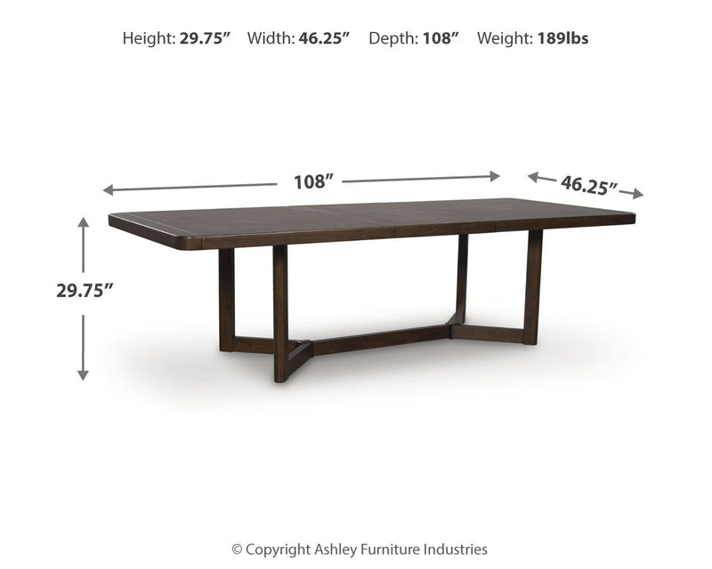 Dilenno - Dark Brown - Rectangular Dining Room Extension Table - JaxCo Furniture