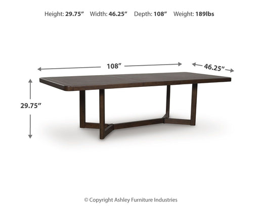 Dilenno - Dark Brown - Rectangular Dining Room Extension Table - JaxCo Furniture