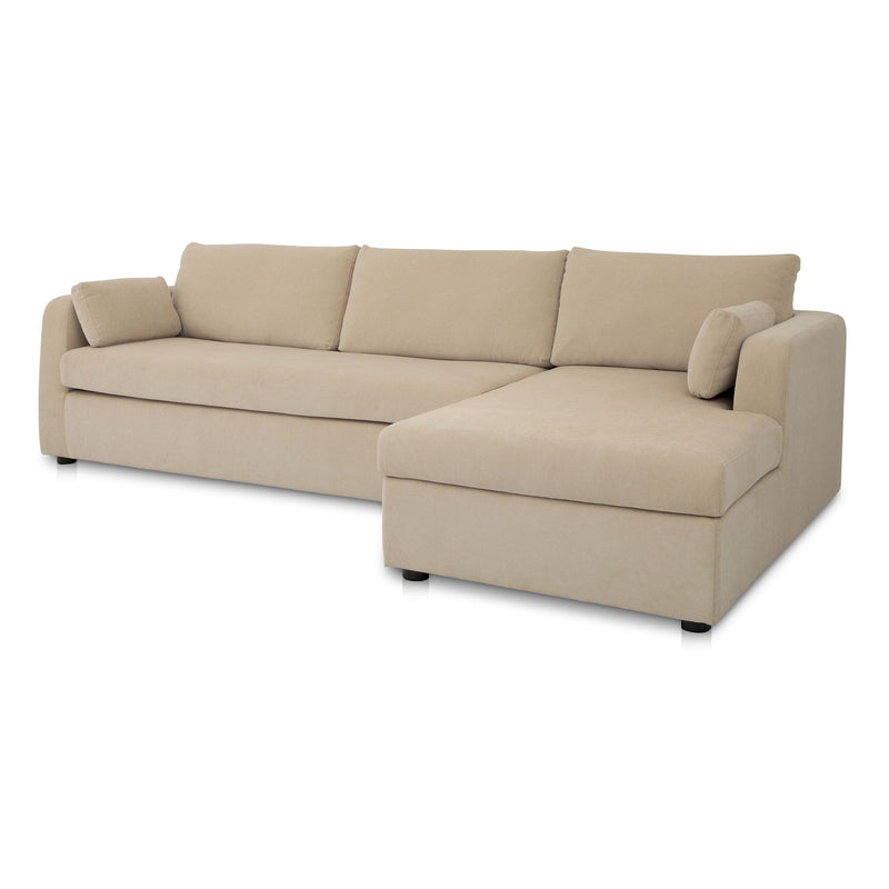 Burrow - Sleeper Sectional With Right Storage Chaise - Sand