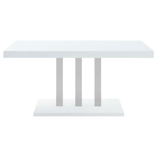 Brooklyn - Rectangular Dining Table - White High Gloss - JaxCo Furniture